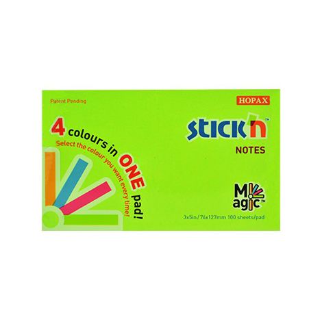 Karteczki samoprzylepne Stick'n 76x127mm, 100szt Magic Pad